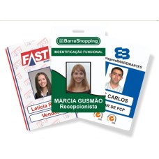 CRACHAS EM PVC - 4X0 Frente Colorido e verso liso sem impressão