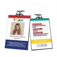 Kit Crachá TDAH com cordão e capinha 