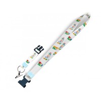 Cordão Digital Personalizado 20mm Com extensão, Engate e acabamento em Argola e Jacare