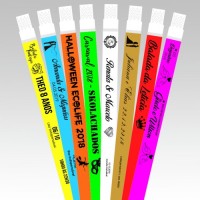 Pulseira de Plástico para Festas e Eventos PVC Soft Econômica - Personalizada com Lacre Adesivo