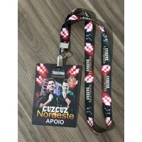 CREDENCIAIS / CRACHÁS PARA EVENTOS EM PVC 10×14 cm / COM CORDÃO PERSONALIZADO - ARGOLA E JACARE
