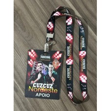 CREDENCIAIS / CRACHÁS PARA EVENTOS EM PVC 10×14 cm / COM CORDÃO PERSONALIZADO - ARGOLA E JACARE