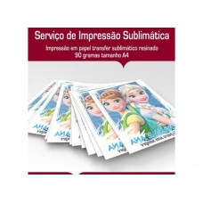 Impressão em papel Sublimático Folha A4
